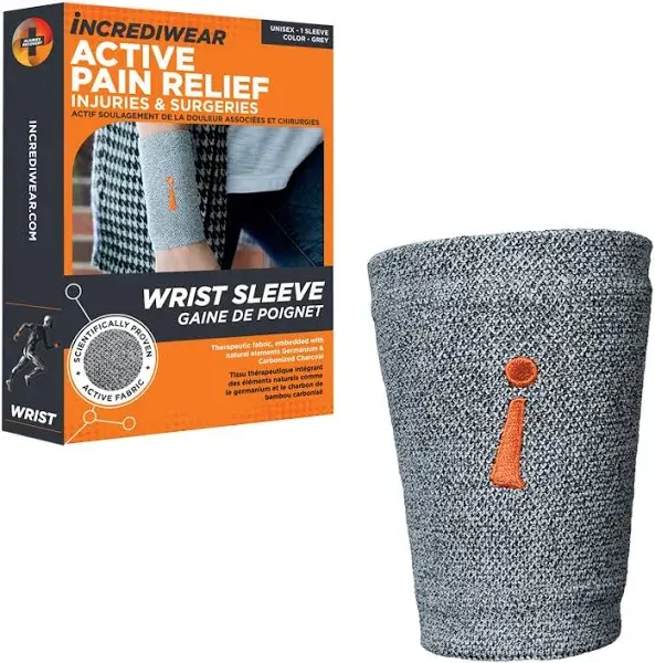 Incrediwear Wrist Sleeve – Wrist Brace for Women and Men to Help with Swelling, Inflammation, Joint Pain Relief and Offers Wrist Support & Recovery (Grey, Large)