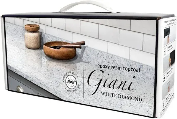 Giani Granite Countertop Paint Kit 2.0 Epoxy Topcoat (White Diamond)