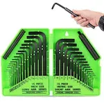 SWANLAKE 32PCS Hex Key Set, Allen Wrench Set Inch/Metric MM(0.7mm-10mm) SAE(0...