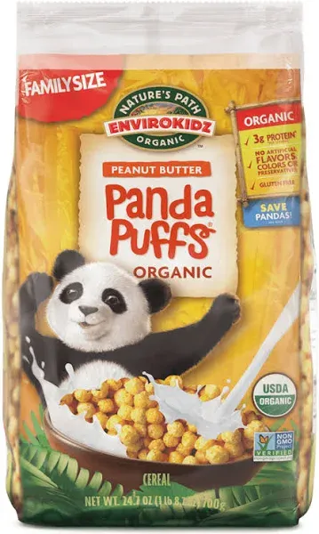 Nature`S Path-Envirokid<wbr/>z  Organic Panda Puffs Peanut Butter   10.6 Oz