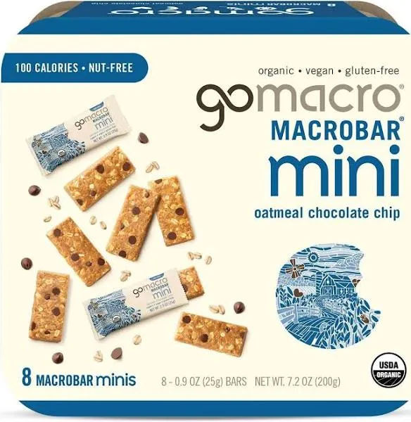 GoMacro MacroBar Mini Oatmeal Chocolate Chip