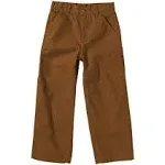 Carhartt Boys' Canvas Dungaree Pant, Carhartt Brown