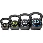 Yaheetech Kettlebell Sets 4 Piece Strength Training Kettlebells Weight Set 5lb, 10lb, 15lb, 20lb Kettle Bell for Women & Men for Full Body Workout &