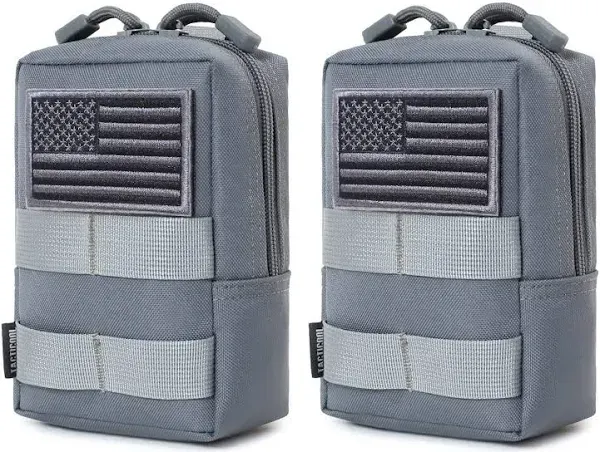 2 Pack Molle Pouches - Tactical Compact Water-Resistant EDC Pouch