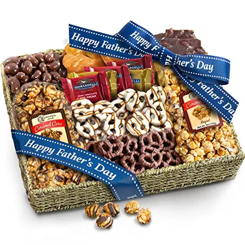 A Gift Inside Happy Father's Day Chocolate Caramel Crunch Grand Gift Basket