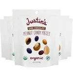 Justin's Candy Pieces Organic Gluten Free Dark Chocolate Peanut Butter 4.5 oz