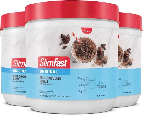 (3 pack) SlimFast Original Meal Replacement Shake Powder, French Vanilla