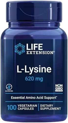 Life Extension L-Lysine 620 mg 100 Veg Caps