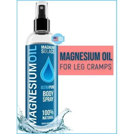 Magnesium Oil Spray 100% Pure From the Dead Sea - Large 8 Oz Fl Bottle Natural**