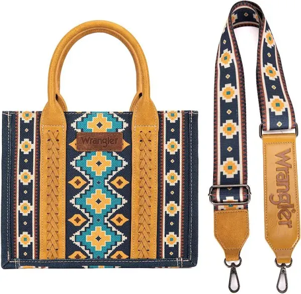 Wrangler Southwestern Print Canvas Tote Crossbody