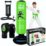 Marwan Sports Punching Bag for Kids/ Inflatable Kids Boxing Bag Set with Gloves/ Toys for Boys Age 3-12, Size: 63, Green