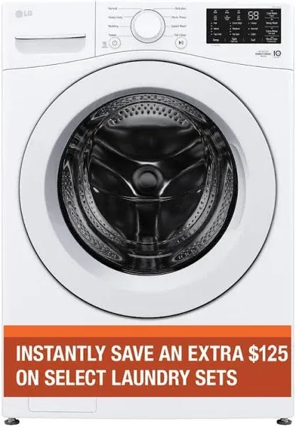 LG 5.0 Cu. ft. White Front Load Washer - WM3470CW