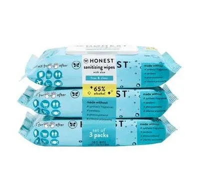 Honest Alcohol Wipes With Aloe