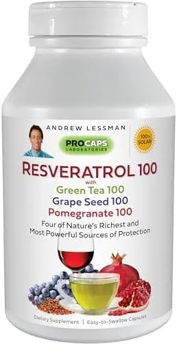 Resveratrol-Green Tea-Grape Seed-Pomegranate - 60 Capsules - 7799460 | HSN