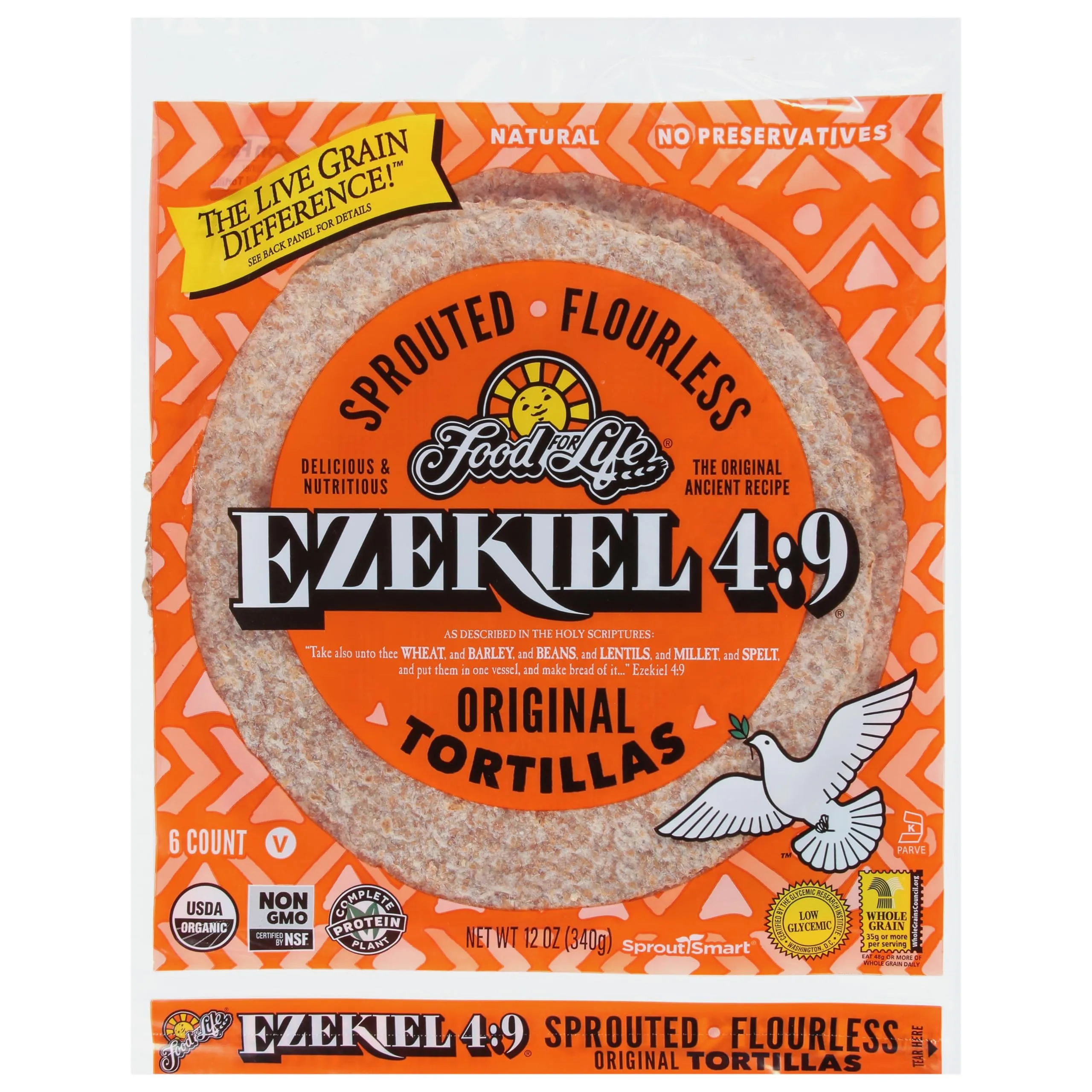 Food For Life Ezekiel 4:9 Sprouted Grain Tortillas