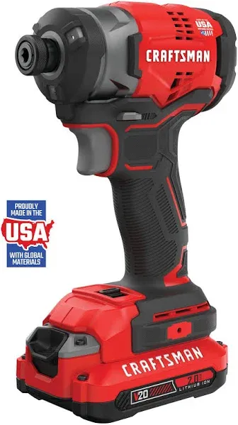 Craftsman V20 1/4&#034; Brushless Impact Driver + Free Shipping!!!