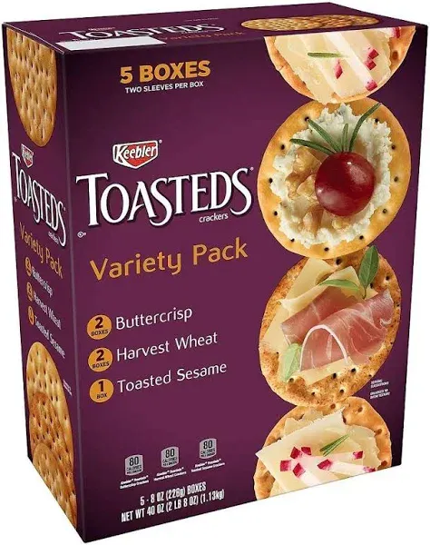 Kellogg's Toasteds Crackers Variety Pack