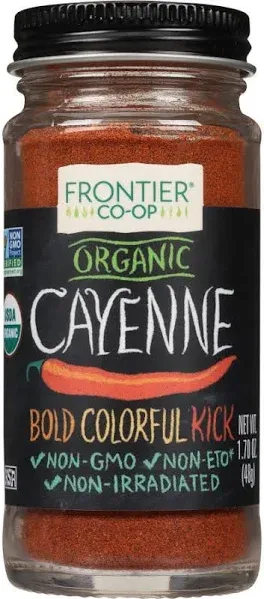 Frontier Nat Prod Co-Op  Cayenne Organic Ground Hu  1 Each  1.7 Oz