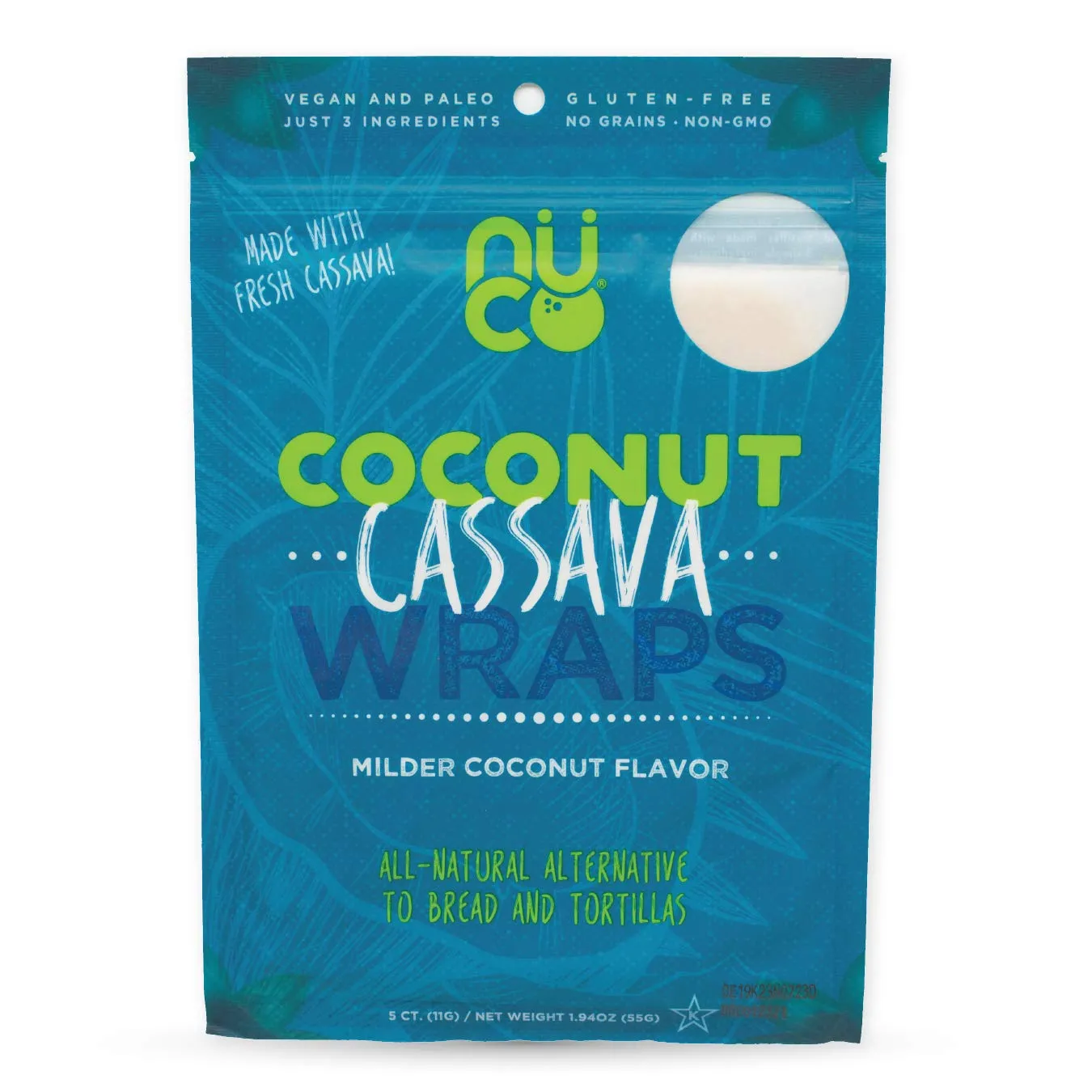 Nuco Coconut Cassava Wraps Milder Coconut Flavor