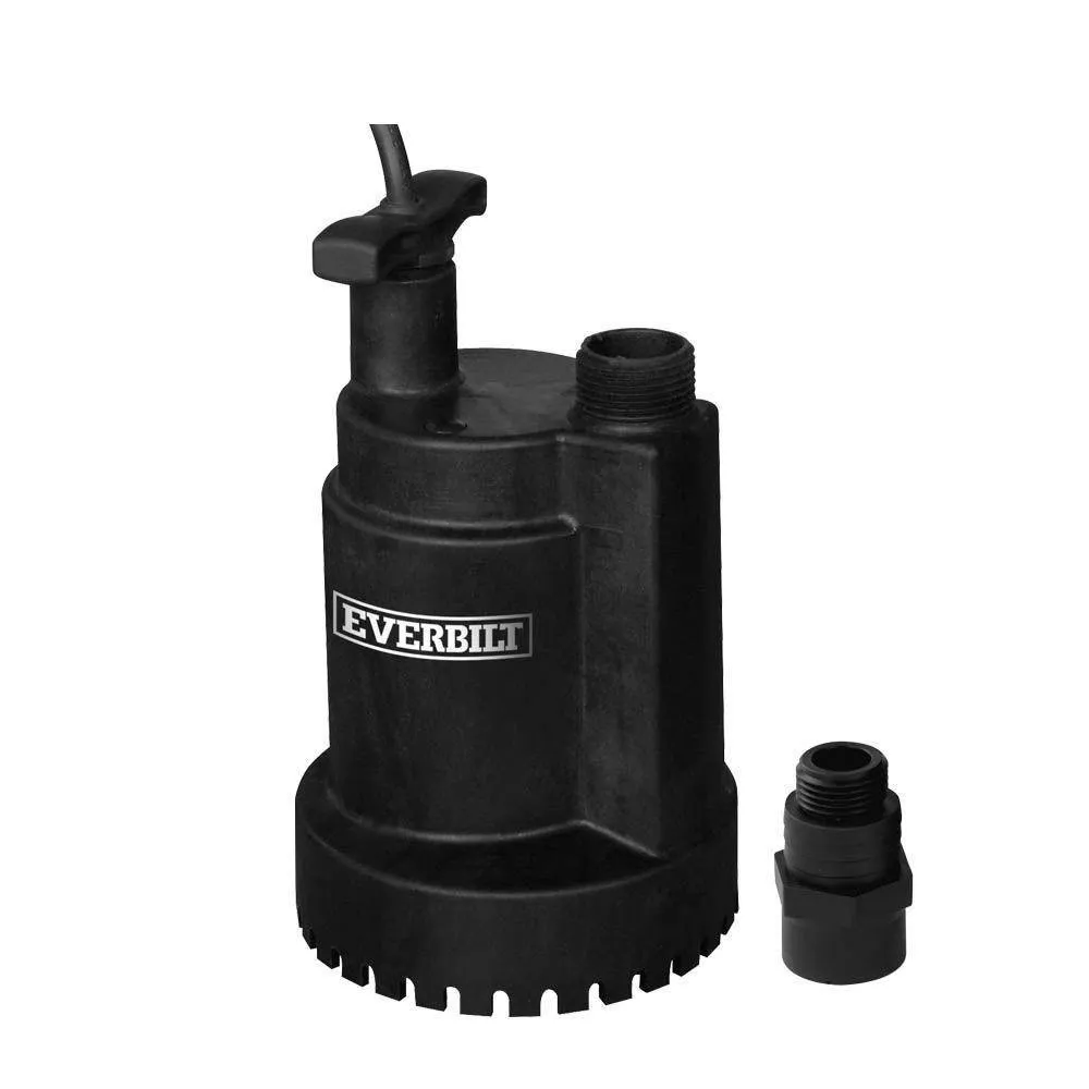 Everbilt SUP54-HD 1/6 HP Plastic Submersible Utility Pump