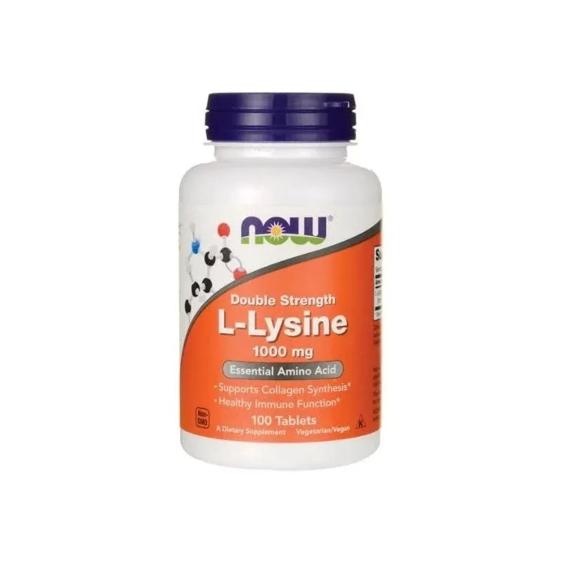 L-Lysine 1000 Mg 100 Tablets - Lisina Now Foods Envio Rapido