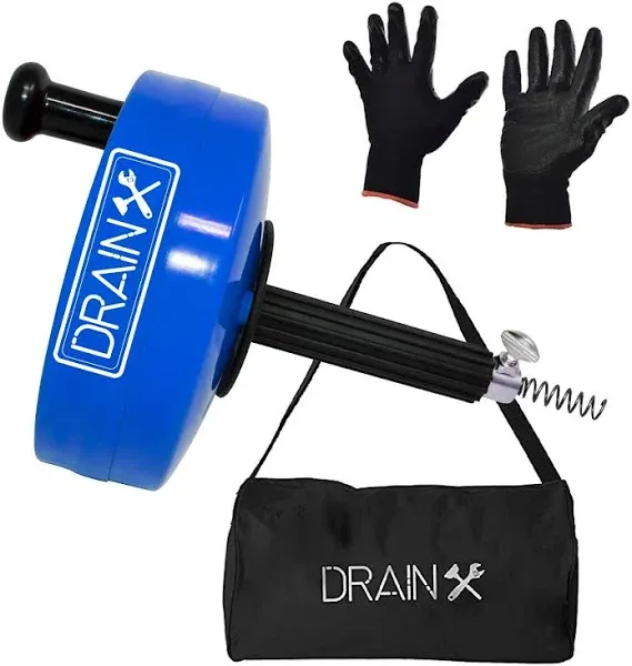 Drainx Heavy-Duty-Steel Pro Drum Drain Auger