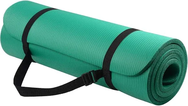 Fitvids 1/2-Inch Extra Thick High Density Anti-Tear Exercise Yoga Mat with Carrying Strap