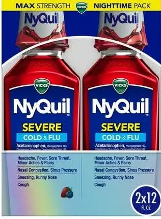 Vicks NyQuil Cold Flu Nighttime Relief Liquid