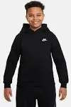 Nike Kids' Club Fleece Hoodie Black/White