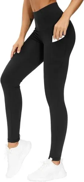 THE GYM PEOPLE Women's Thick High Waist Yoga Pants with Pockets