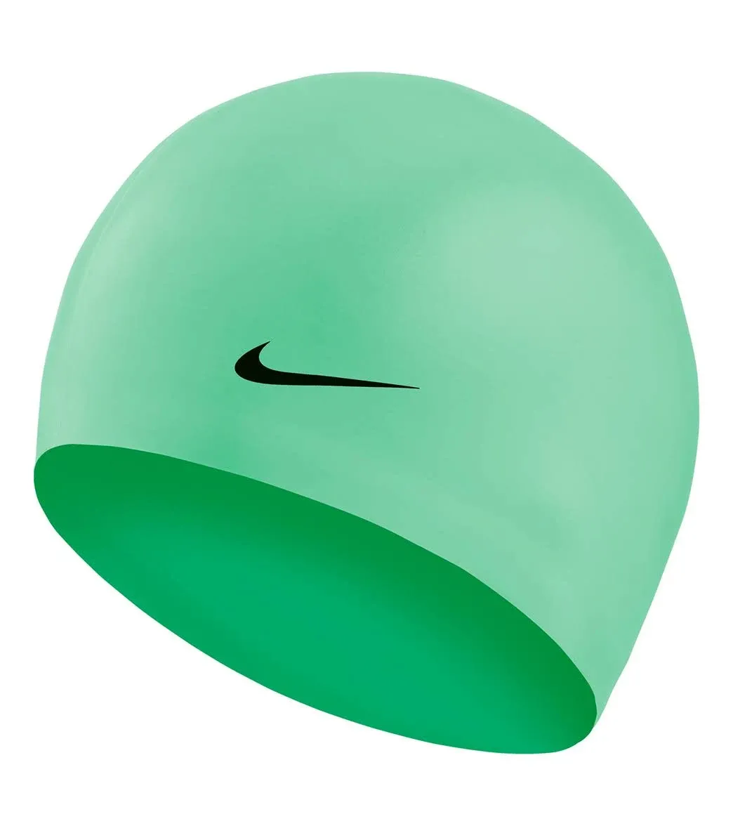 Nike Swim Solid Silicone Swim Cap, Green