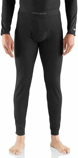 Carhartt Mens&#039;s Force Midweight Waffle Base Layer Pant UM0115-M, Black 2XL TALL