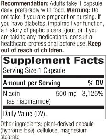 Nature's Way Niacinamide Supports Cellular Energy Production (100 ct)