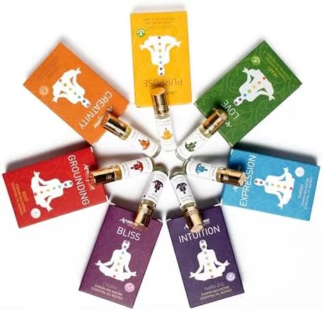 Aromafume 7 Chakra Essential Oil Roll-On Blend Gift Set