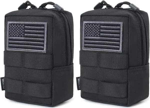 2 Pack Molle Pouches - Tactical Compact Water-Resistan<wbr/>t EDC Pouch