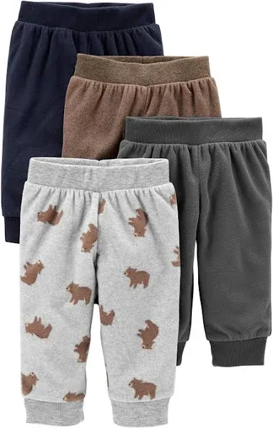 Carters 4-pack Fleece Pants 0-3 months