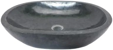 OVAL Uniques Natural Basalt Stone Vessel Bathroom Sink