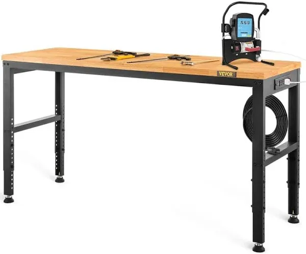 VEVOR 48 x 20 x 38.1 in. Workbench Adjustable Height