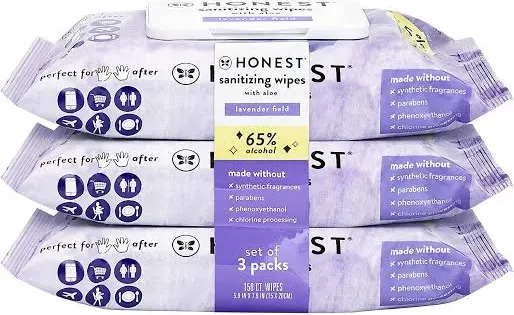 Honest Lavender Field Sanitizing Wipes With Aloe (1.7 lbs)