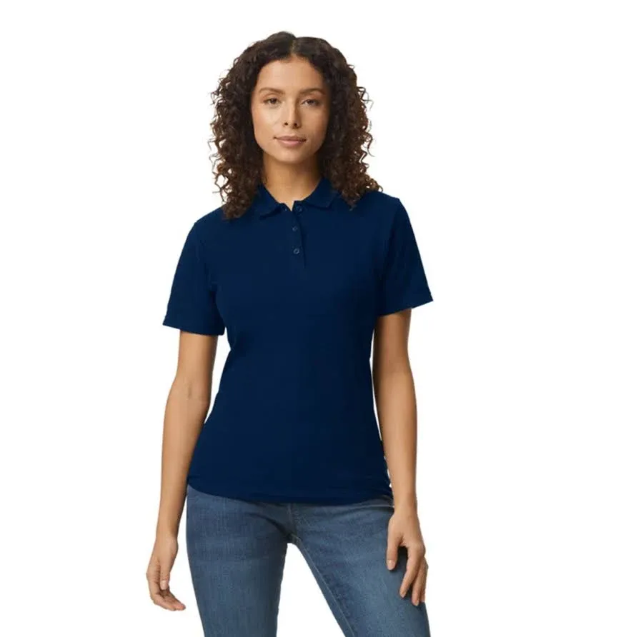 Gildan G648L - Ladies#039; Softstyle Double Pique Polo Navy S