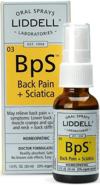 Liddell Homeopathic Back Pain Sciatica