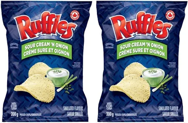 Ruffles Potato Chips Sour Cream Onion