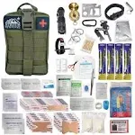 Sirius Survival Premium 250 Piece Molle Survival & First Aid Kit - Outdoor Emergency Gear & Trauma Bag for Camping Hiking Hunting Car Cabin and Other