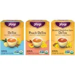 Yogi Tea Herbal Detox Tea Variety Pack Sampler (3 Pack) 48 Tea Bags