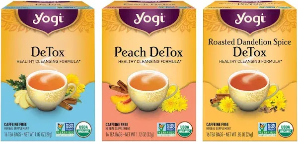 Yogi Tea Herbal DeTox Variety Pack - 16 Bags per (3 Packs) -... 