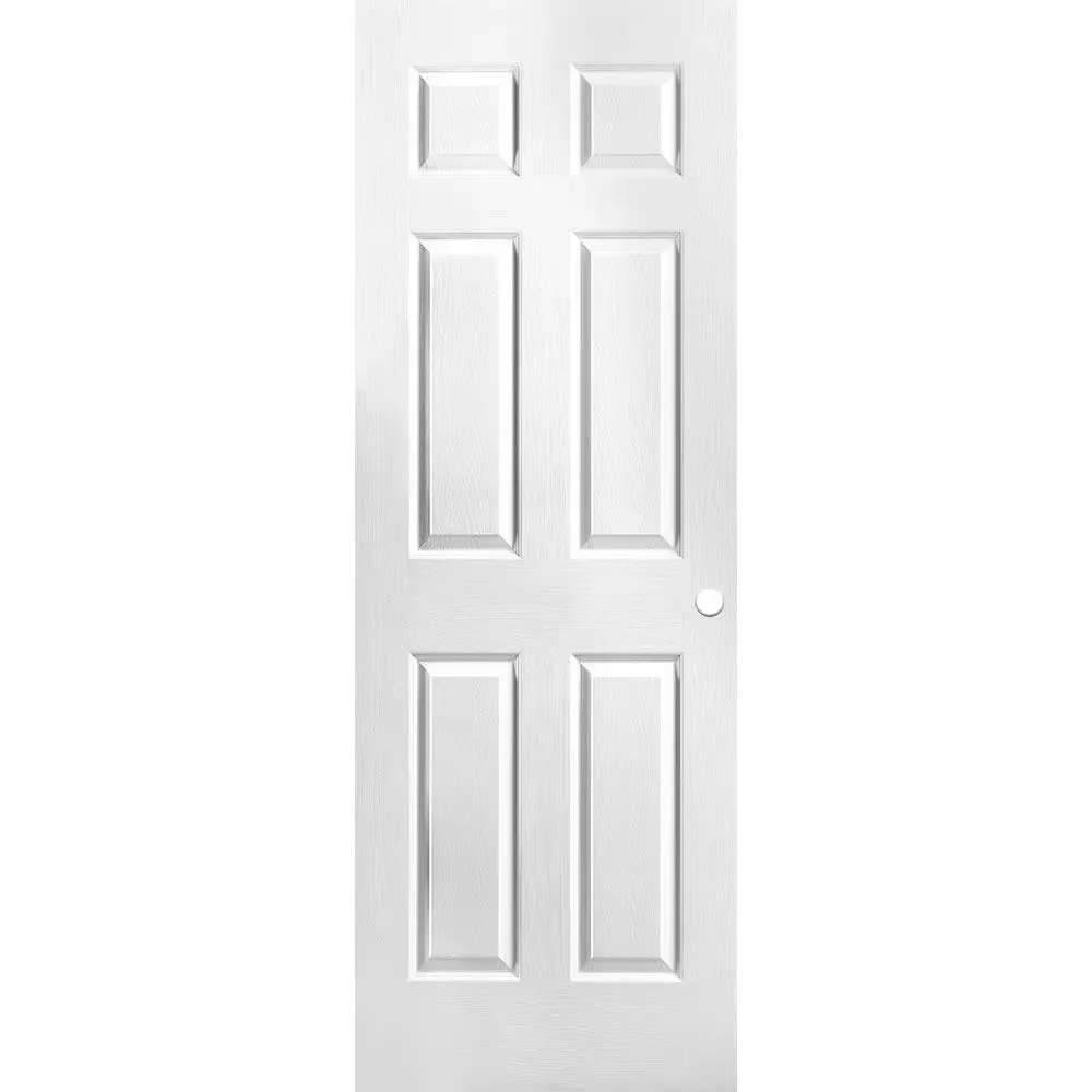 Masonite 80 in. 1.375 in. Primed 6-Panel Hollow Core Composite Slab Interior Door