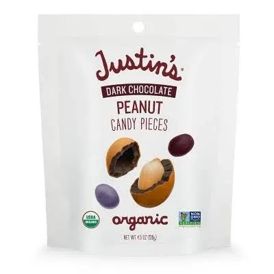 Justin's Dark Chocolate Peanut Butter Candy Pieces 4.5 oz