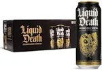 Liquid Death, Sparkling Mountain Water, 18-Pack (tallboy Size 16.9oz Cans), Real Mountain Source, Natural Minerals & Electrolytes