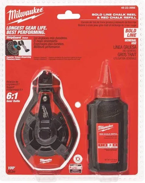 Milwaukee 48-22-3986 100 ft. Bold Line Chalk Reel