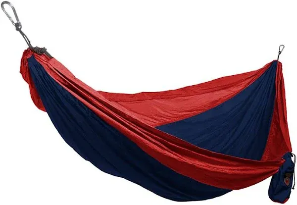 Grand Trunk Double Parachute Nylon Hammock - Heritage (Black/Red)